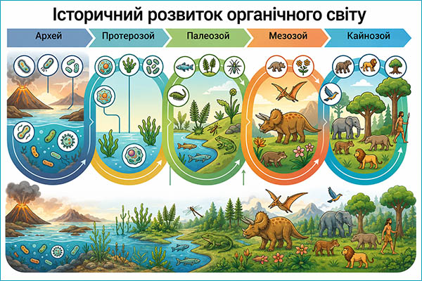 Історичний розвиток органічного світу