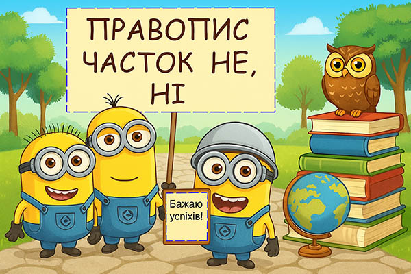 Тест 'Правопис часток НЕ, НІ з різними частинами мови