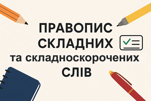 Тест "Правопис складних та складноскорочених слів"
